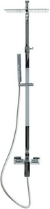 Смеситель для душа, со стационарным верхним душем 300х300мм., душевая лейка, шланг в компл., (цв.хром),  Allen Brau Infinity 5.21012-00