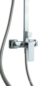 Смеситель для душа, со стационарным верхним душем 300х300мм., душевая лейка, шланг в компл., (цв.хром),  Allen Brau Infinity 5.21012-00
