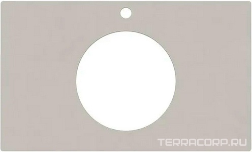 Cтолешница из плитки "Про Чементо" для мебели , 80 см, для накладных раковин, цв.серый светлый натуральный ZZ Kerama Marazzi Plaza KM6012G0501RP80Tc2