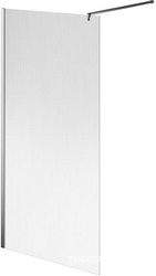 Душевая перегородка 100*h210, рифленное стекло, профиль хром ZZ