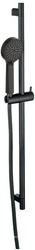Душевой гарнитур: штанга 800мм, лейка, шланг 1500мм, (цв.черный матовый), Eclipse ZZ