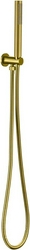 Душевой гарнитур: лейка, шланг 1500мм, кронштейн совмещенный со шланговым подсоединением, (цв.золото браш.), Priority ZZ