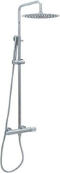 Смеситель для душа, со стационарным верхним душем 300х300мм., душевая лейка, шланг в компл., (цв.хром), Liberty