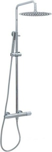 Смеситель для душа, со стационарным верхним душем 300х300мм., душевая лейка, шланг в компл., (цв.хром),  Allen Brau Liberty 5.33007-00