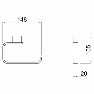Держатель для т/б, (цв.хром),  ZZ Allen Brau Infinity 6.21007-00
