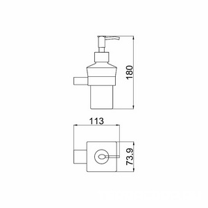 Дозатор настенный, (цв.хром, стекло матовое),  ZZ Allen Brau Infinity 6.21006-00