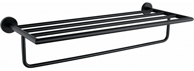 Полка для полотенец 594х220мм, (цв.черный матовый), Priority ZZ