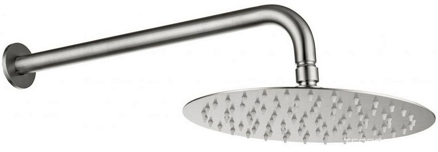 Душ верхний, стационарный, круглый d300мм, G 1/2, антикальц., стеновой кронштейн 430мм, (латунь цв.браш.никель),  ZZ Allen Brau Priority 5.31A17-BN