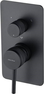 Смеситель для душа/ванны, встраиваемый в стену, с переключателем на 3 выхода, (цв.черный матовый),  3.0 ZZ Allen Brau Priority 5.31A11-31