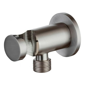 Кронштейн для ручного душа, совмещённый со шланговым подсоед. 1/2, (цв. браш.никель),  ZZ Allen Brau Priority 5.31015-BN