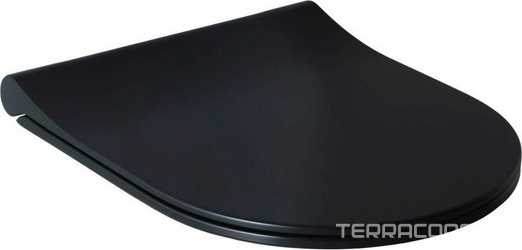 Сиденье для унитаза, с микролифтом, (цв.черный матовый), Priority ZZ