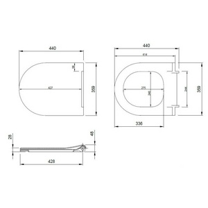 Сиденье для унитаза, с микролифтом, (цв.черный матовый),  ZZ Allen Brau Priority 4.31004.31