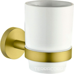Стакан настенный, (керамика, держат.цв.золото браш.), Priority ZZ