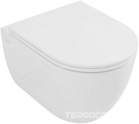 Унитаз подвесной 515х350мм, без сиденья, смыв Tornado, крепеж в компл., (цв.белый), Priority