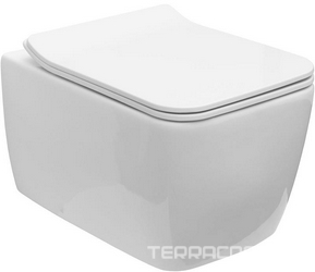 Унитаз подвесной 518х370мм, без сиденья, крепеж в компл., (цв.белый), Liberty ZZ