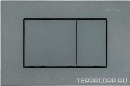 Кнопка двойного смыва, механическ., для инсталляции д/унитаза, (пластик цв.графит),  ZZ Allen Brau EVO S 9.2EV01.GR