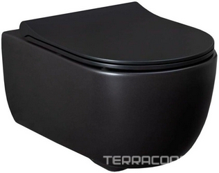 Унитаз подвесной 545х360мм, без сиденья, (цв.черный матовый), Priority ZZ