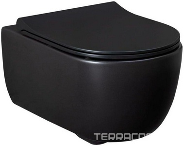 Унитаз подвесной 545х360мм, без сиденья, (цв.черный матовый),  ZZ Allen Brau Priority 4.31001.31