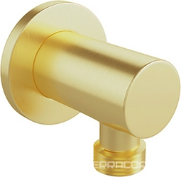 Шланговое подсоединение, кругл., 1/2, (цв.шлифованное золото), Chuva ZZ