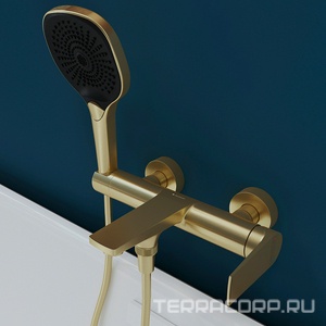 Лейка д/д ручная 3 режима, (пластик цв.шлифованное золото),  ZZ Aqueduto Chuva CHU0850