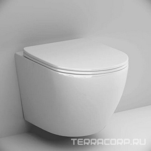 Унитаз подвесной, Aquaspin безободковый, сиденье с микролифтом в комплекте AMPM Like C801901SC