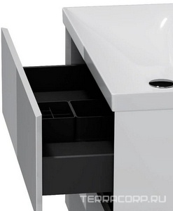 Тумба подвесная 80 см, 2 выдвижн.ящика, раковина в комплекте, цвет белый глянец AMPM Above M9X-FHX0802WG-WCC0800WG