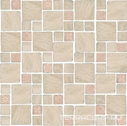 Керамическая плитка Kerama Marazzi Риальто Декор  Антика 4 мозаичный бежевый светлый матовый 30х30