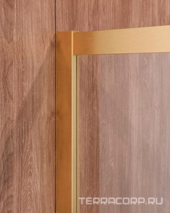 Душевой уголок 1000х1000хh1950мм, квадрат, (стекло прозр.Idrorepellente 6мм, фурн.цв.брашированное золото),  ZZ Cezares Molveno MOLVENO-A-2-100-C-BORO-IV