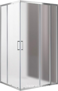 Душевой уголок 1200х1000хh1950мм, прямоугольный, правый/левый, (стекло рифленое Punto 6мм, фурн.цв.хром),  ZZ Cezares Molveno MOLVENO-AH-21-100+20-P-Cr