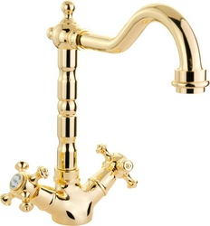 Смеситель для раковины, с д/к, (цв.золото), Prestige ZZ