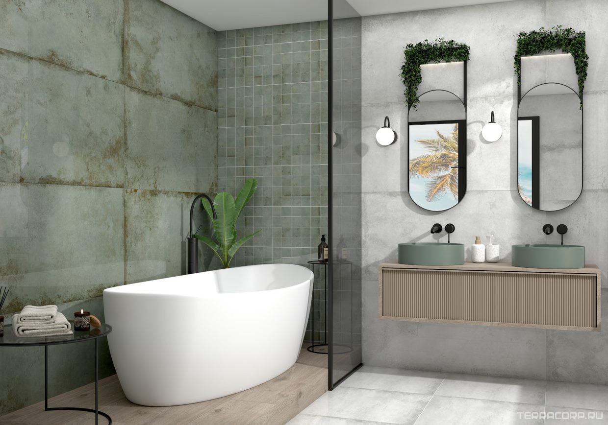 Керамогранит Pamesa Alloy Mint decorstone 60x120 Зеленый, фото 1