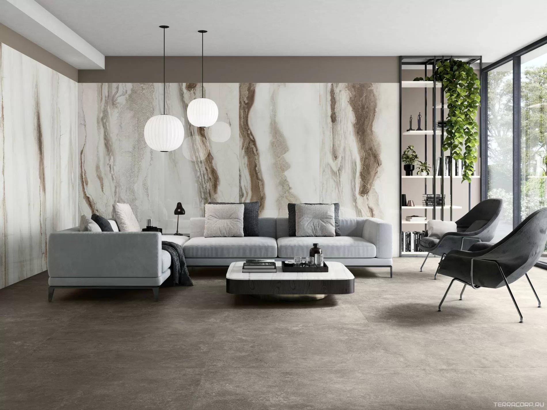 Керамогранит Pamesa Argile Earth matt/ret 90x90 XX Коричневый, фото 2