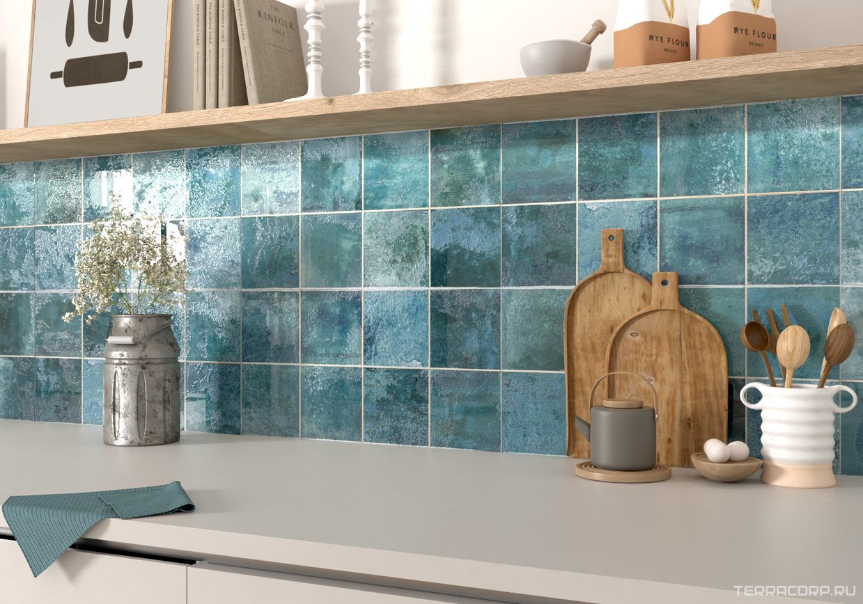 Керамическая плитка Pamesa Artisan Azul 31,6x60 Голубой, фото 2