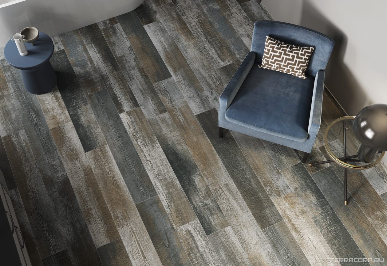 Керамогранит Pamesa At. Dallas Carbon 20x120 Rec.XX Черный, фото 1
