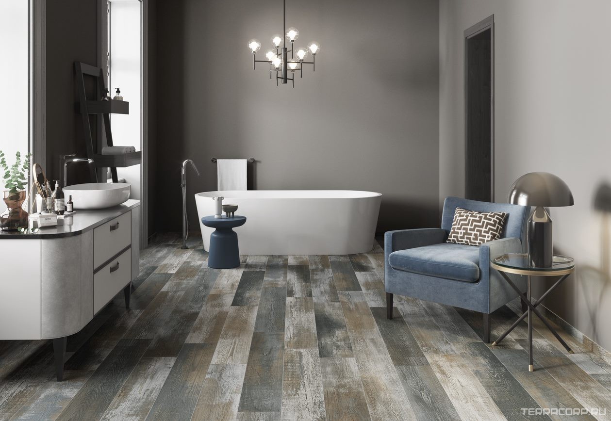 Керамогранит Pamesa At. Dallas Carbon 20x120 Rec.XX Черный, фото 2