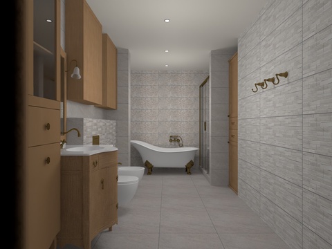 Ванная комната из плитки КМ Гренель дизайн