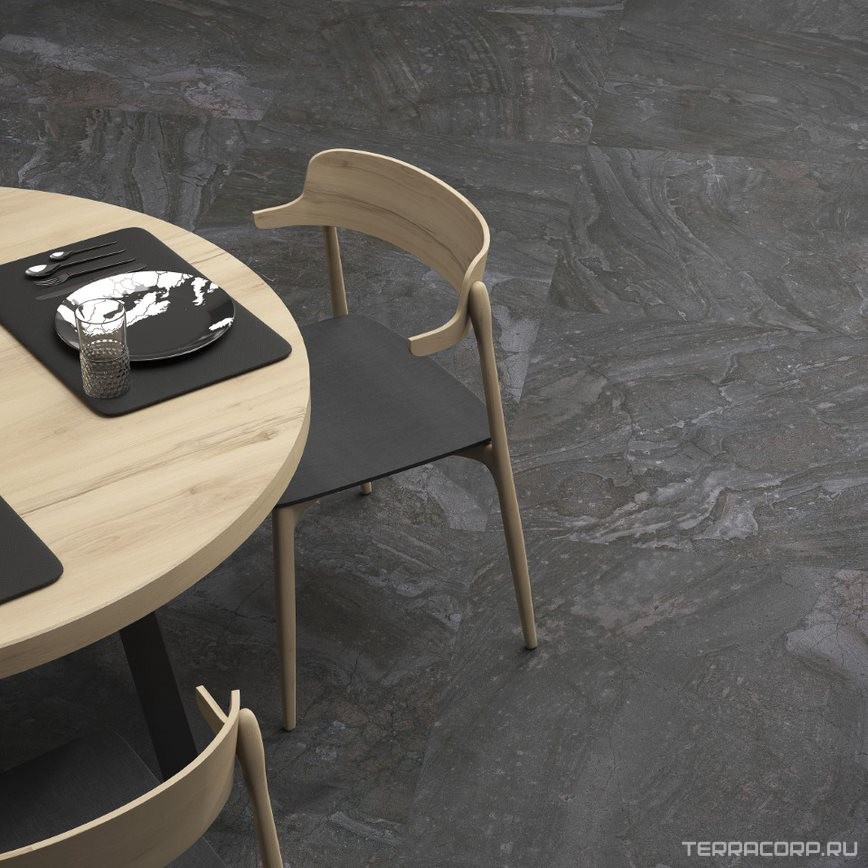Керамогранит Pamesa CR Manaos Manaos Dark Compactto rett 90x90 Черный, фото 1