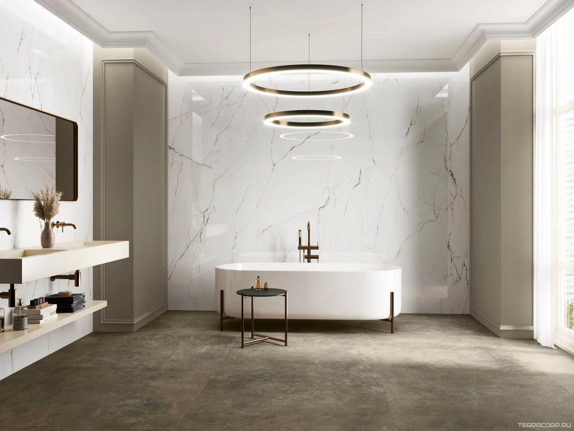Керамогранит Pamesa CR.Torano Cr.Torano Lux Dorado 6 мм pol/rett 120X260 Белый, фото 2