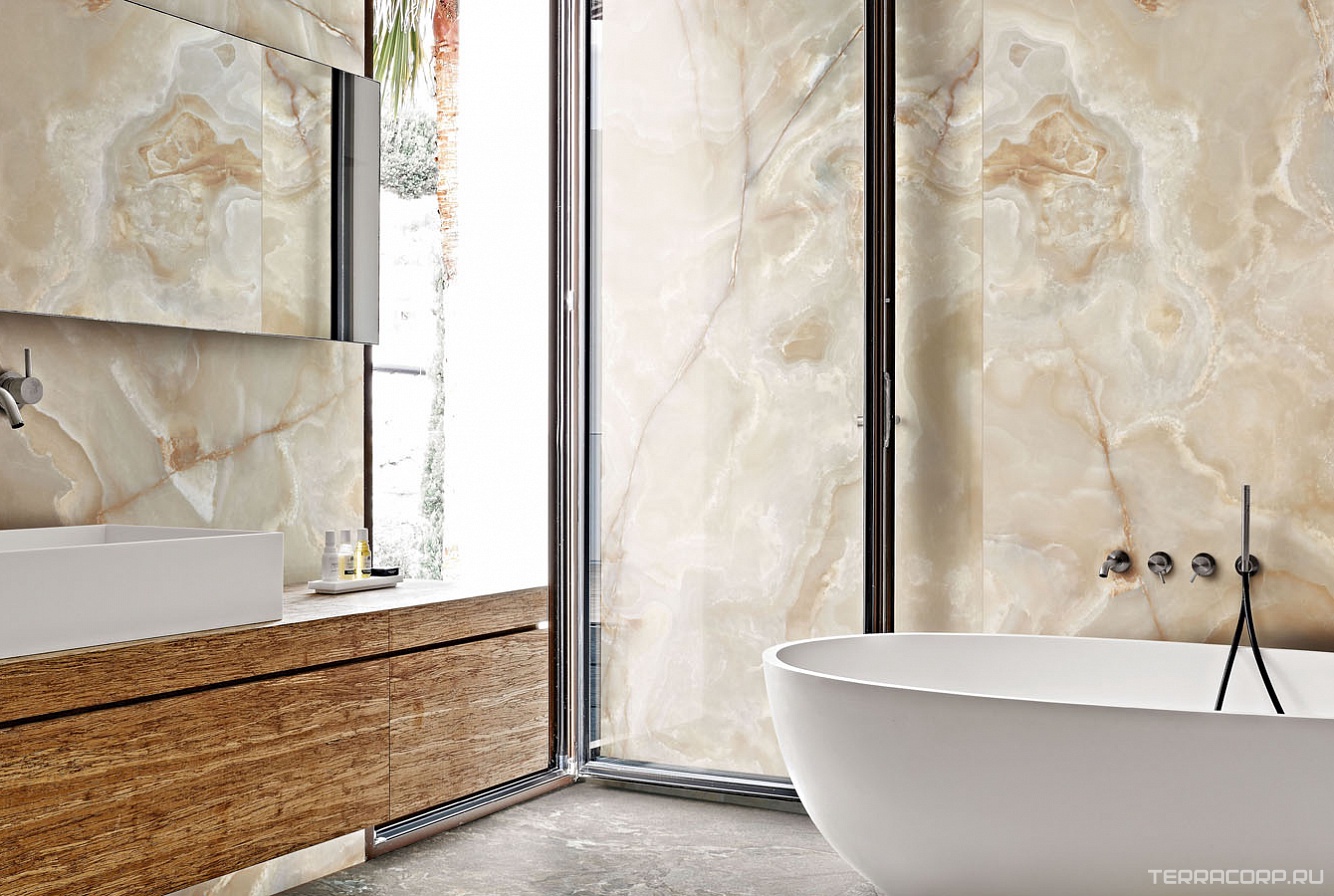 Керамогранит Florim Magnum Onyx&More Golden Onyx Glossy 120x280 Бежевый, фото 2