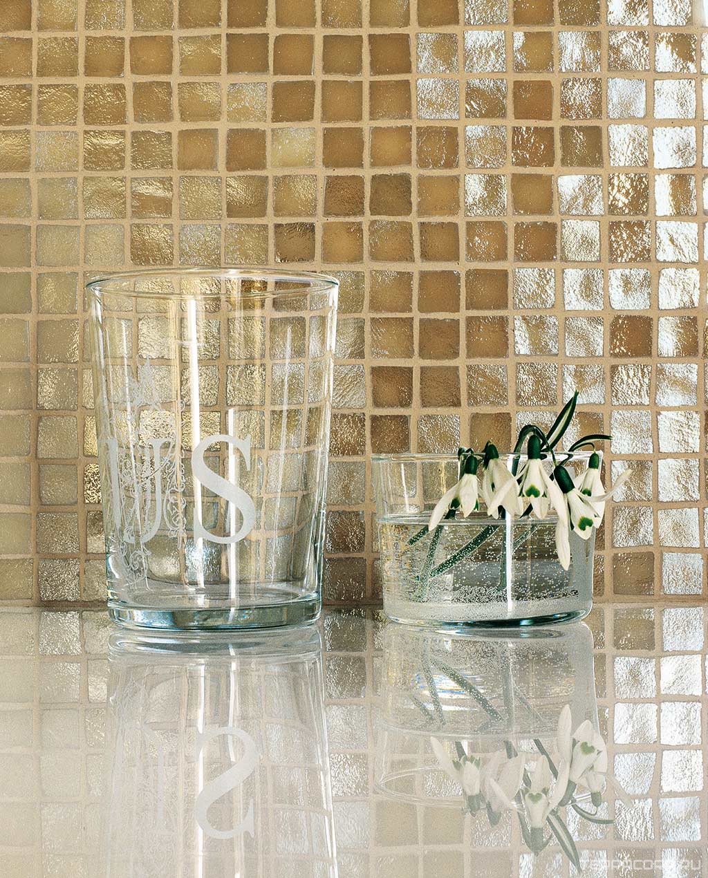 Мозаика Florim Vetro Mosaico Mix Neutra Melange Chiaro (1.8x1.8) 30x30 Бежевый, фото 1