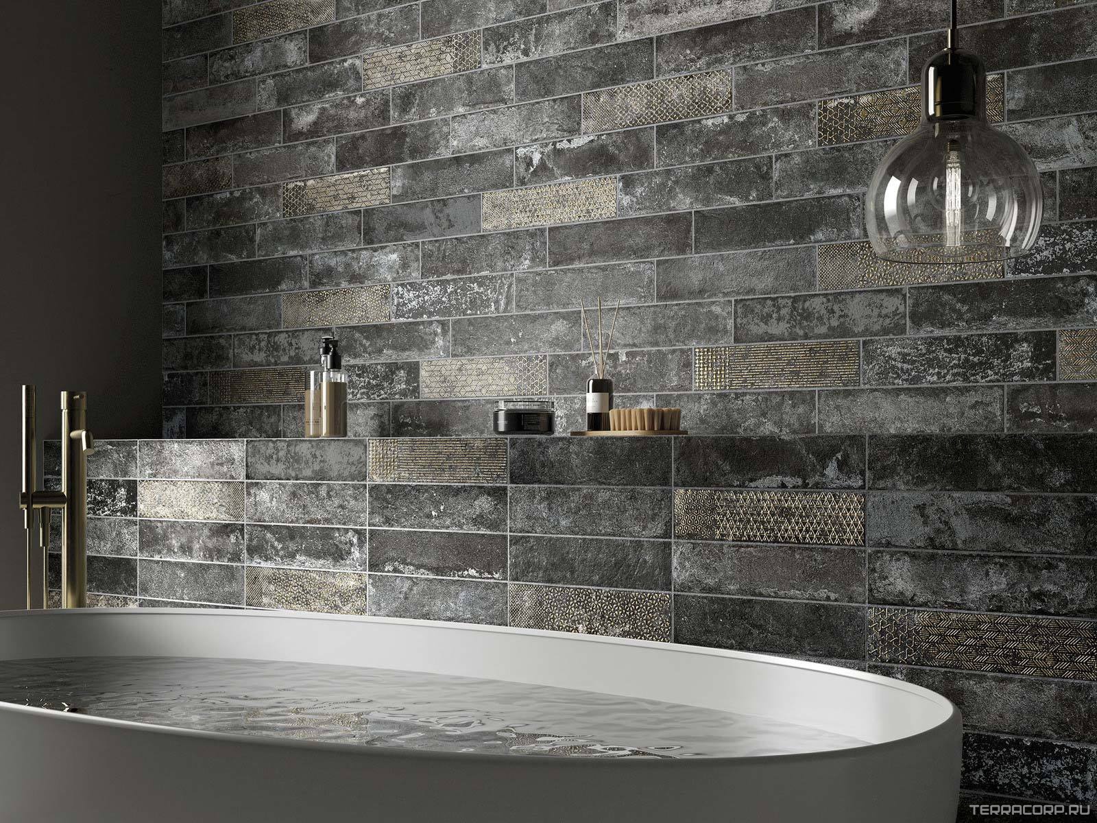 Керамогранит Dado Ceramica Brickone Fumo di Londra7,4x31 Серый, фото 1
