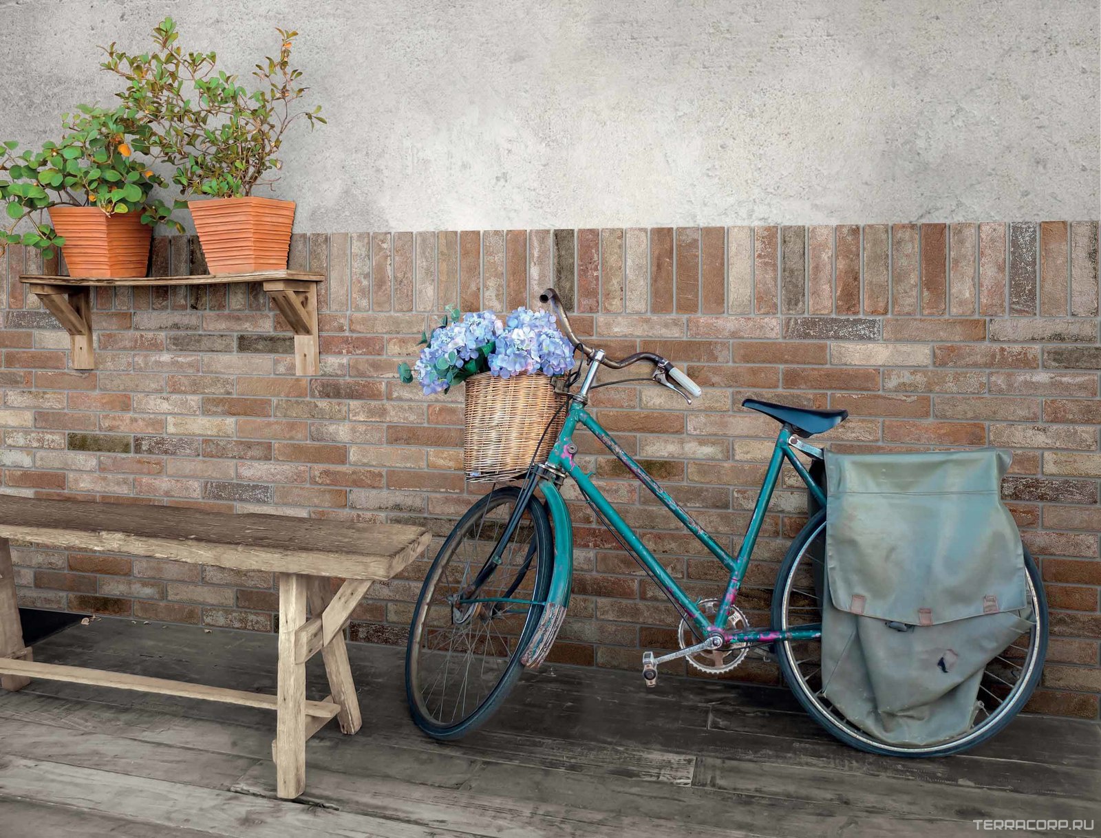 Керамогранит Dado Ceramica Brickone Vecchia Firenze7,4x31 Коричневый, фото 1