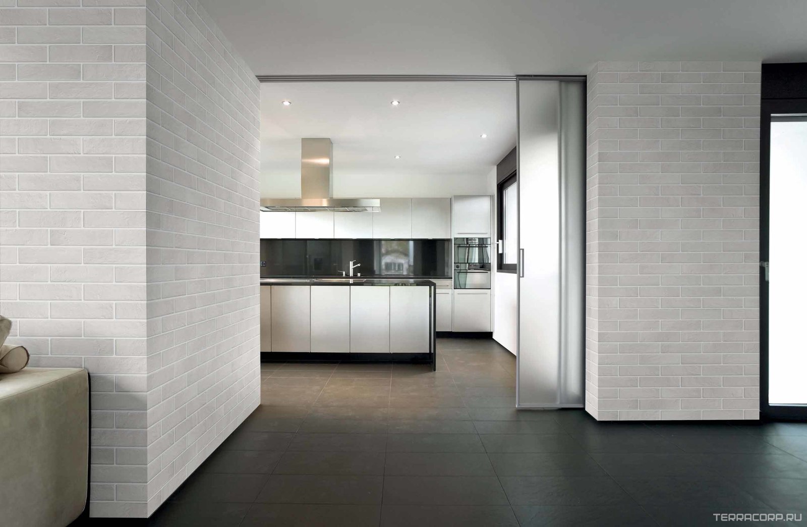 Керамогранит Dado Ceramica Brickone Bianco Manhattan7,4x31 Белый, фото 1