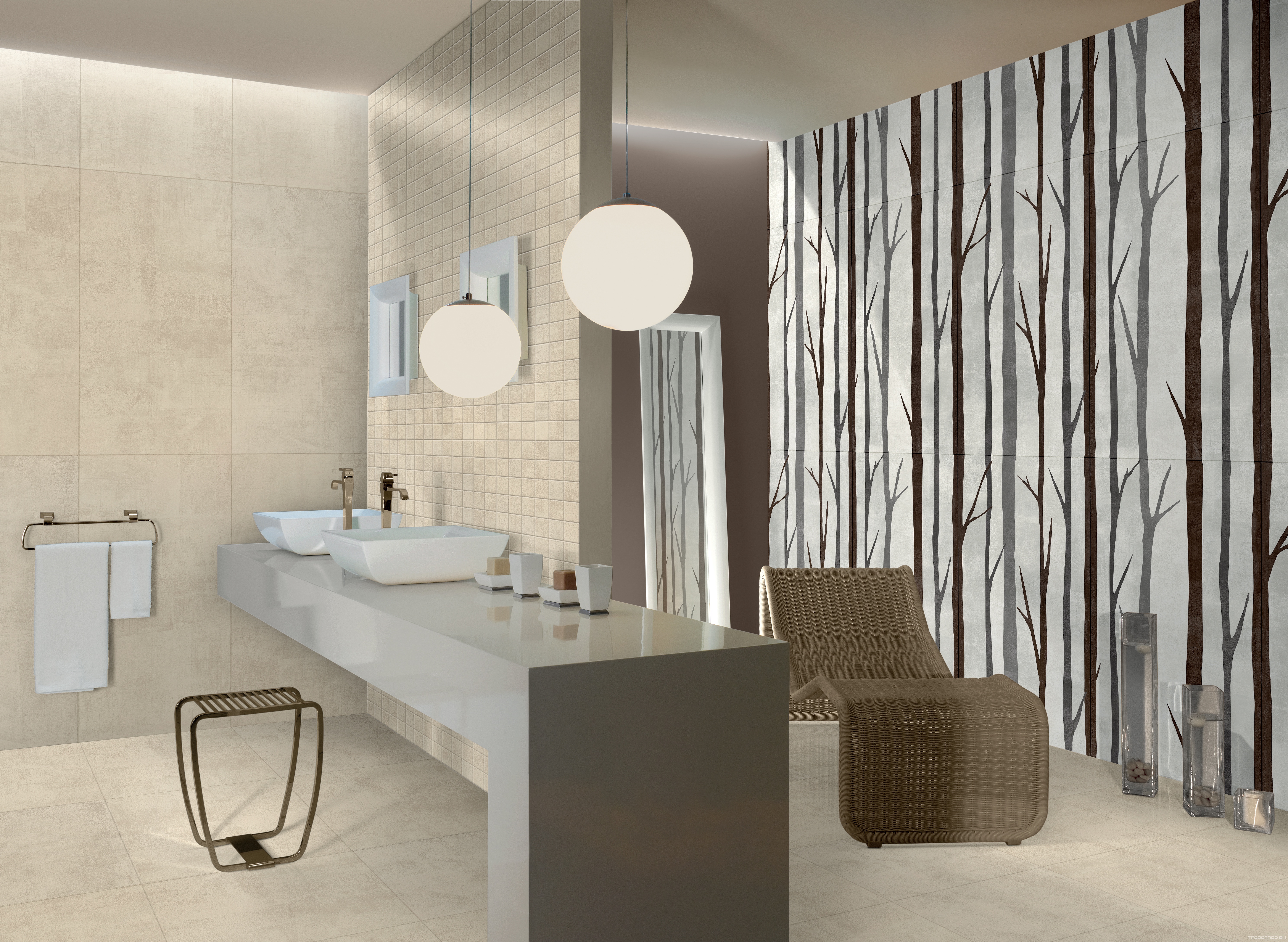 Керамогранит Dado Ceramica Fabric White 60x120 Белый, фото 1