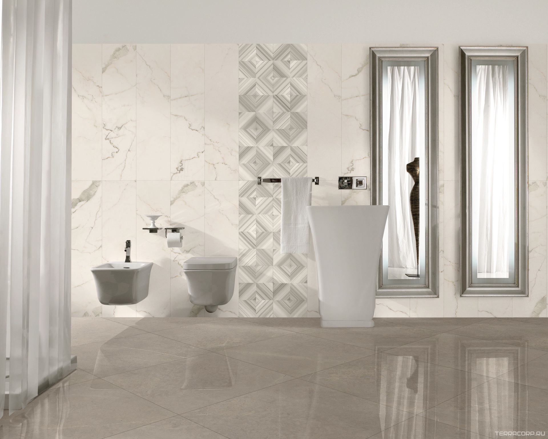 Керамогранит Dado Ceramica Marmi Pregiati Supreme Grey Lap Ret 80x80 Коричневый, фото 1