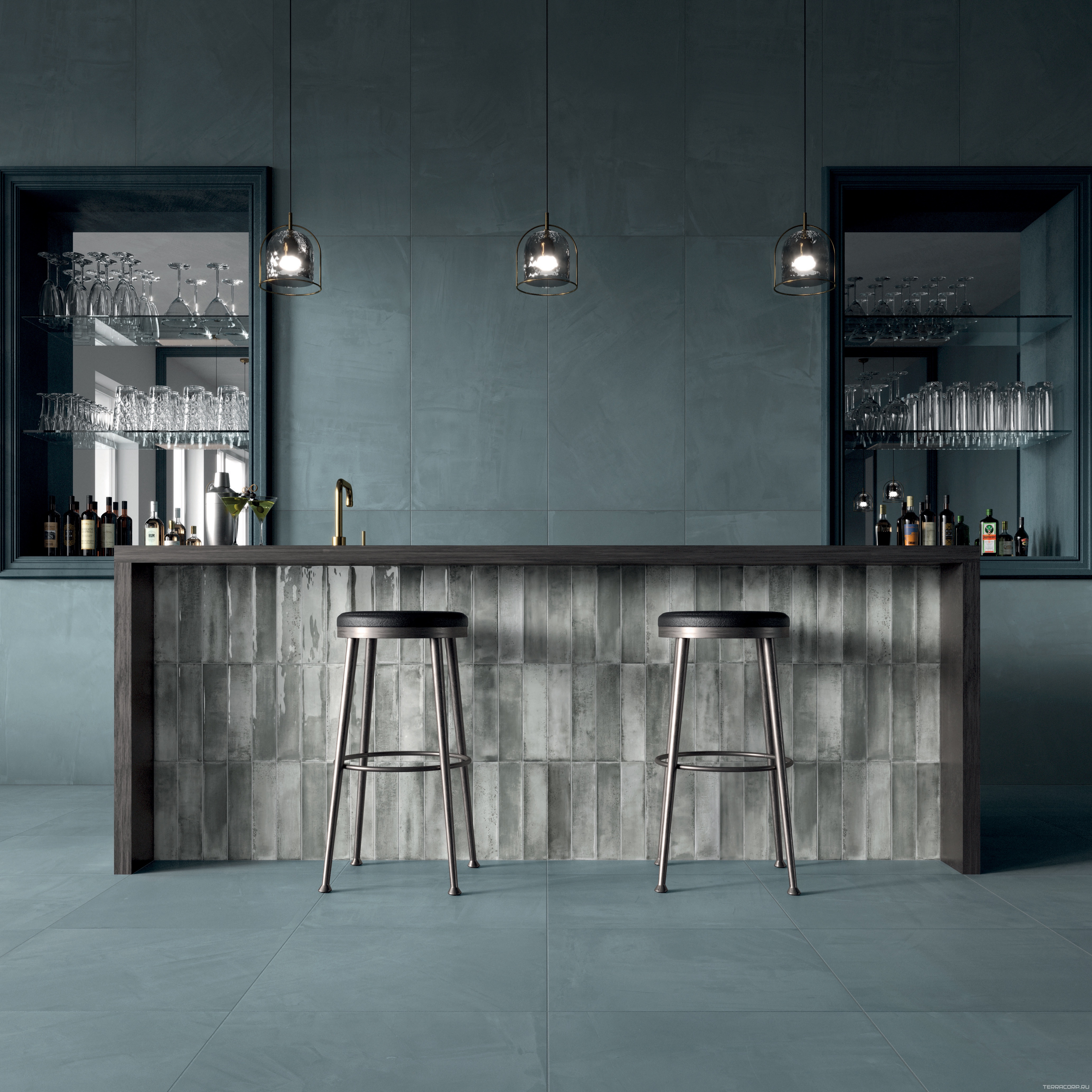 Керамогранит Dado Ceramica Paint Blue 60x120 Синий, фото 1