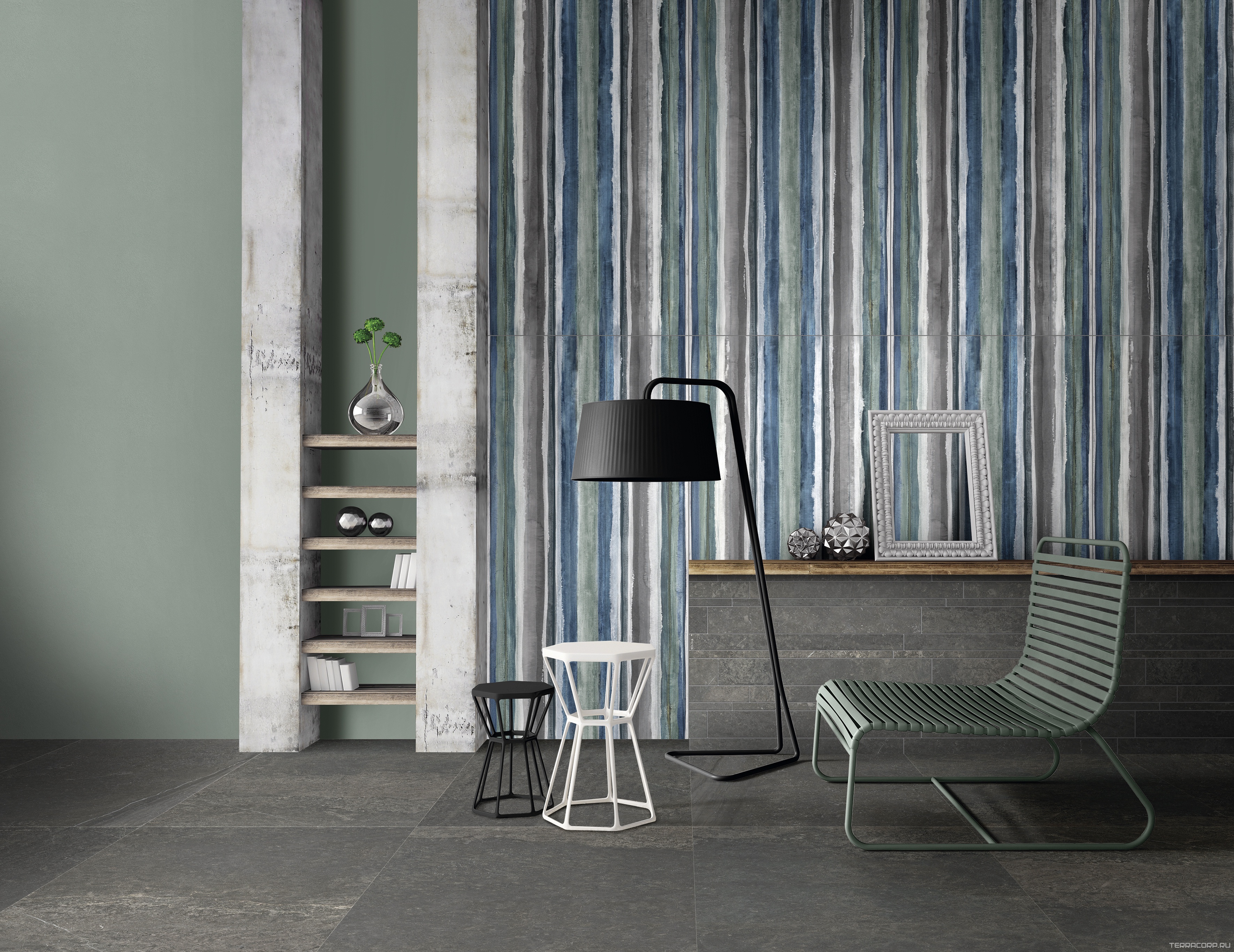 Керамогранит Dado Ceramica Wallpapers Relax (mix 2) rett KL 60x120 Комбинированный, фото 1