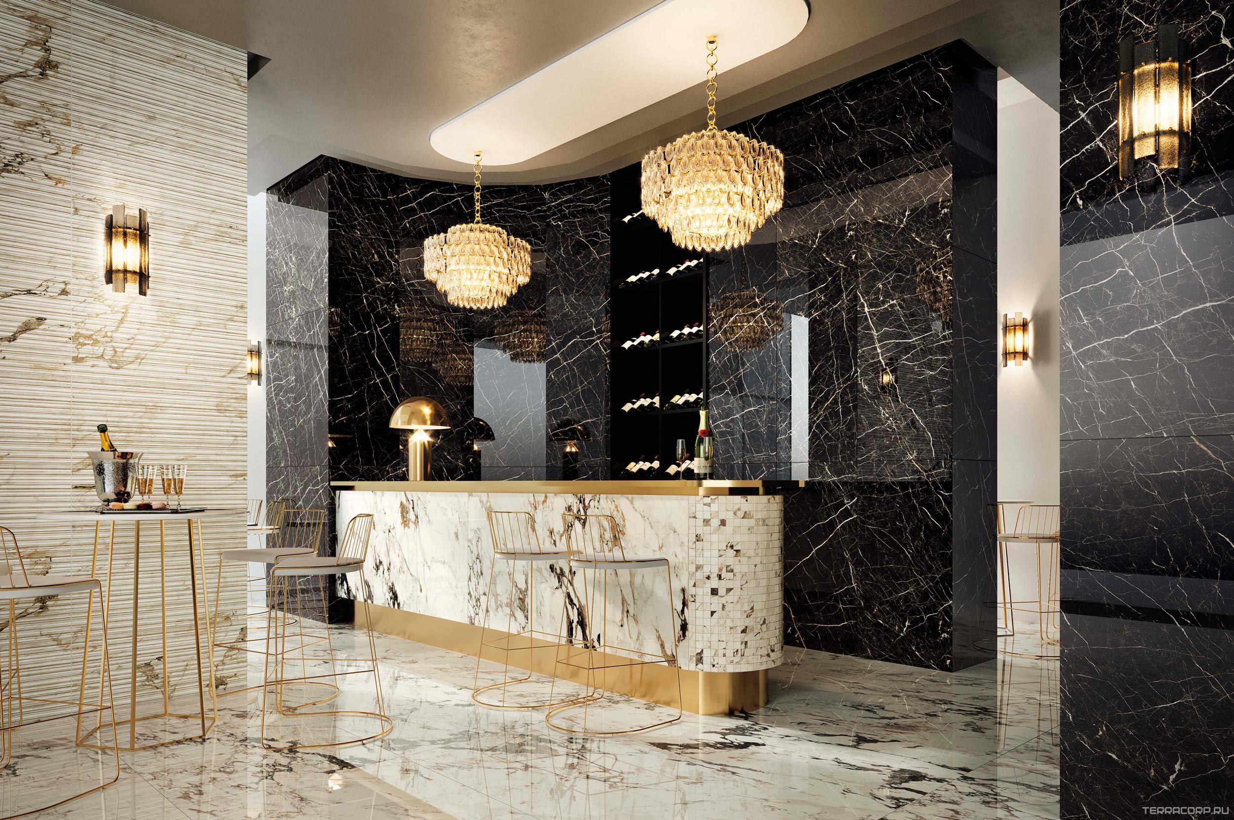 Керамогранит AtlasConcorde Россия Allure Imperial Black Rett 80X80 Lap/Аллюр Империал Блэк Рет 80X80 Лап 80X80 ХХ Черный, фото 1