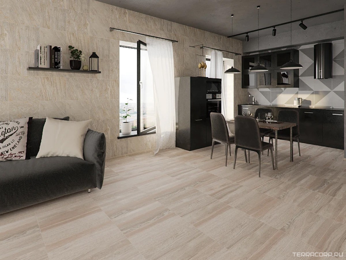 Керамогранит Estima Modern wood Грес Непол. MW01 30.6x60.9 XX Бежевый, фото 1