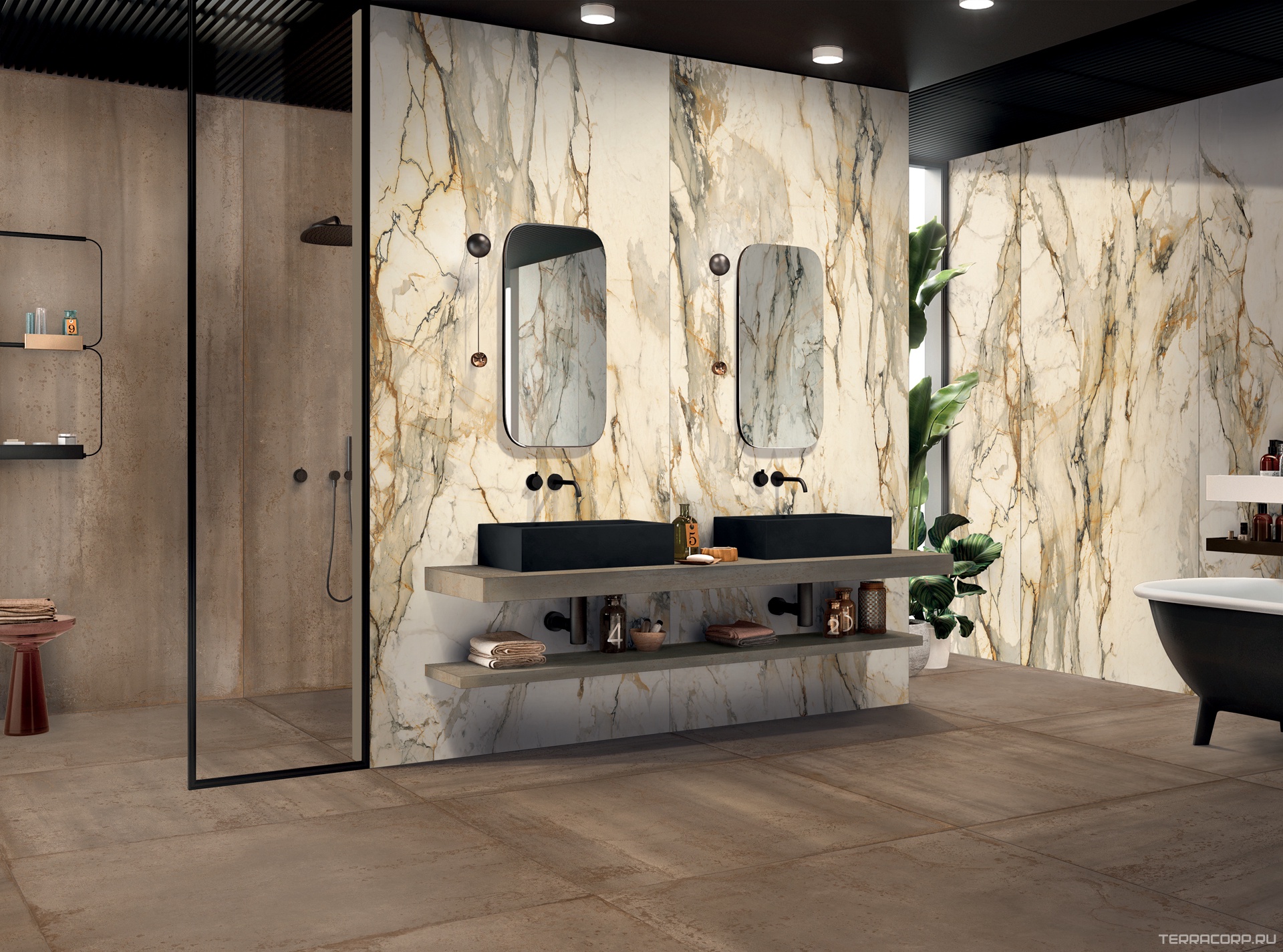 Керамогранит Gardenia Orchidea La Marmoteca Antiqua Brown Soft 120x280 Бежевый, фото 1